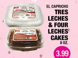 Carnicerias Jimenez EL CAPRICO TRES LECHES & FOUR LECHES CAKES offer