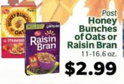 Living Fresh Market Post Honey Bunches of Oats or Raisin Bran offer