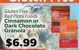 Living Fresh Market Gluten Free Red Plate Foods Cinnamon or Dark Chocolate Granola offer