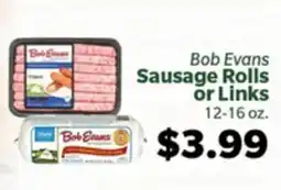 Living Fresh Market Bob Evans Sausage Rolls or Links offer
