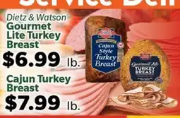 Living Fresh Market Dietz & Watson Gourmet Lite Turkey Breast, Cajun Style Turkey Breast offer