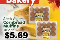Living Fresh Market Abe's Vegan Cornbread Muffins offer