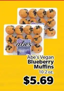 Living Fresh Market Abe's Vegan Blueberry Muffins offer