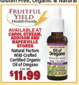 Angelo Caputo's Fresh Market Natural Factors Wild-Crafted Certified Organic Oil of Oregano offer
