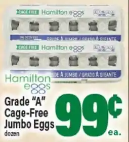 Angelo Caputo's Fresh Market Grade A Cage-Free Jumbo Eggs offer