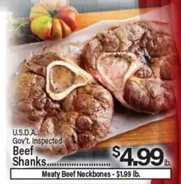 Angelo Caputo's Fresh Market U.S.D.A. Gov't Inspected Beef Shanks offer