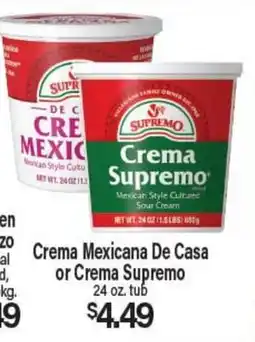 Angelo Caputo's Fresh Market Crema Mexicana De Casa or Crema Supremo offer