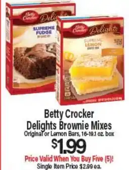 Angelo Caputo's Fresh Market Betty Crocker Delights Brownie Mixes offer