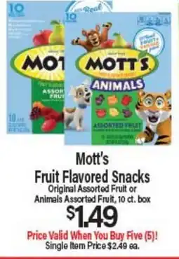 Angelo Caputo's Fresh Market Mott's Fruit Flavored Snacks offer