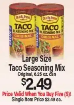 Angelo Caputo's Fresh Market Large Size Taco Seasoning Mix offer