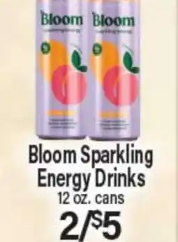 Angelo Caputo's Fresh Market Bloom Sparkling Energy Drinks offer