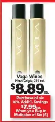 Angelo Caputo's Fresh Market Voga Wines Pinot Grigio offer