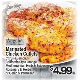 Angelo Caputo's Fresh Market Angelo's Marinated Chicken Cutlets offer