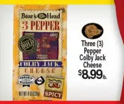 Angelo Caputo's Fresh Market Boar's Head Three (3) Pepper Colby Jack Cheese offer
