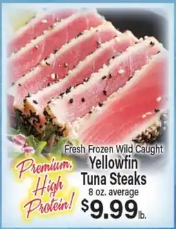 Angelo Caputo's Fresh Market Fresh Frozen Wild Caught Yellowfin Tuna Steaks offer