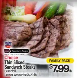 Angelo Caputo's Fresh Market Choice Thin Sliced Sandwich Steaks offer