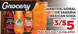 Torres Supermercado JARritos, SIDral OR SANGRIA MEXICAN SODA offer