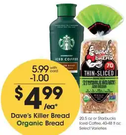 Kroger Dave's Killer Bread Organic Bread offer
