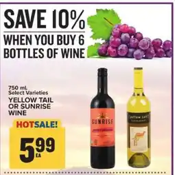 Food Lion Yellow Tail or Sunrise Wine offer