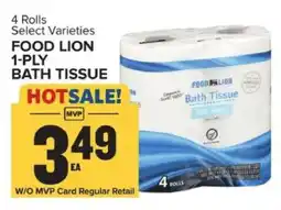Food Lion FOOD LION 1-PLY BATH TISSUE offer