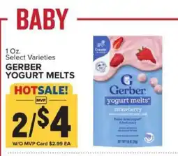 Food Lion Gerber Yogurt Melts offer