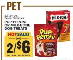 Food Lion Pup-Peroni or Milk Bone Dog Treats offer