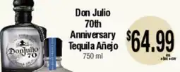 Big Saver Foods Don Julio 70th Anniversary Tequila Añejo offer