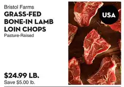 Bristol Farms Bristol Farms GRASS-FED BONE-IN LAMB LOIN CHOPS offer