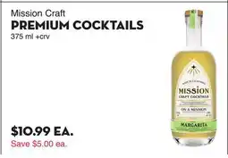 Bristol Farms Mission Craft PREMIUM COCKTAILS offer