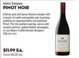 Bristol Farms Hahn Estates PINOT NOIR offer