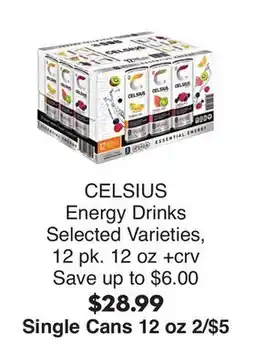 Bristol Farms CELSIUS Energy Drinks offer