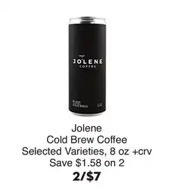 Bristol Farms Jolene Cold Brew Coffee offer