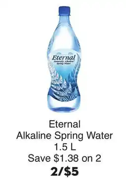 Bristol Farms Eternal Alkaline Spring Water offer