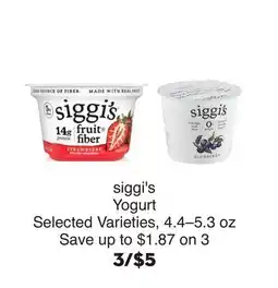 Bristol Farms siggi's Yogurt offer