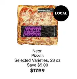 Bristol Farms Neon Pizzas offer