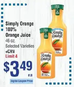 Smart & Final Simply Orange Orange Juice offer