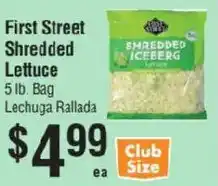 Smart & Final First Street Shredded Lettuce offer