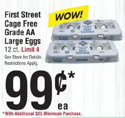 Smart & Final First Street Cage Free Grade AA Large Eggs offer