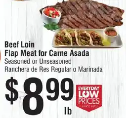 Smart & Final Beef Loin Flap Meat for Carne Asada offer