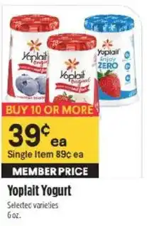 Raley's Yoplait Yogurt offer