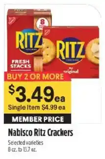 Raley's Nabisco Ritz Crackers offer