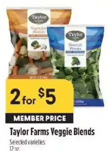 Raley's Taylor Farms Veggie Blends offer