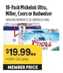 Raley's Michelob Ultra, Miller, Coors or Budweiser offer