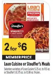 Raley's Lean Cuisine or Stouffer's Meals offer