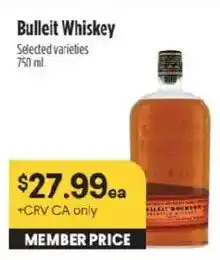 Raley's Bulleit Whiskey offer
