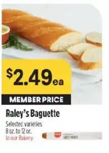 Raley's Raley's Baguette offer
