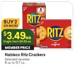 Raley's Nabisco Ritz Crackers offer