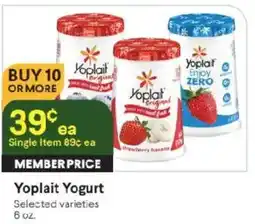 Raley's Yoplait Yogurt offer