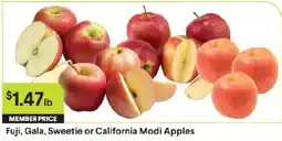 Raley's Fuji, Gala, Sweetie or California Modi Apples offer