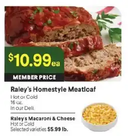 Raley's Raley's Homestyle Meatloaf offer